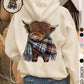 🎄🎅2026 CHRISTMAS SALE 70% OFF!!🎁Cute Highland Cow Cozy Hooded Sweatshirt🦬