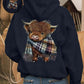 🎄🎅2026 CHRISTMAS SALE 70% OFF!!🎁Cute Highland Cow Cozy Hooded Sweatshirt🦬