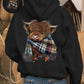 🎄🎅2026 CHRISTMAS SALE 70% OFF!!🎁Cute Highland Cow Cozy Hooded Sweatshirt🦬