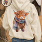 🎄🎅2026 CHRISTMAS SALE 70% OFF!!🎁Cute Highland Cow Cozy Hooded Sweatshirt🦬