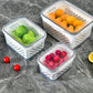 🥳2026 HOT SALE🥳💞50K+ SOLD!🧊🧺 50% OFF! 3-PC Fruit Container Set – Stop soggy fruit! Removable colander keeps produce crisp & fresh for days. Your fridge’s best friend. 🍓✨